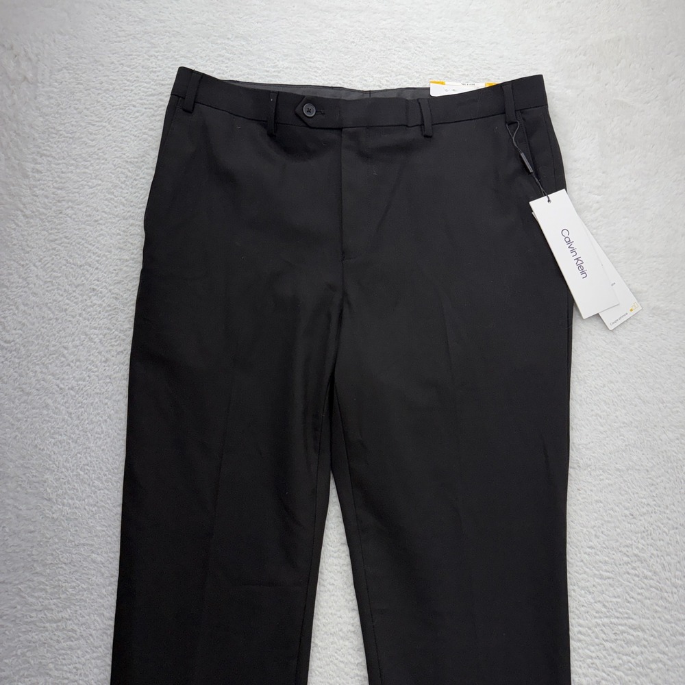 Calvin Klein Jayden Mens Skinny Fit Dress Pants Black 36W x 34L JAYDPJJY0102 NEW - Picture 2 of 9